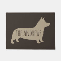 Pembroke Welsh Corgi Silhouette with Custom Text
