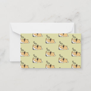 Pembroke Welsh Corgi Sleeping Dog Lover ZZZ Card