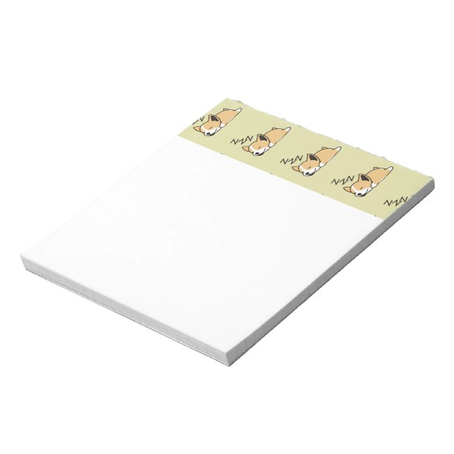 Pembroke Welsh Corgi Sleeping Dog Lover ZZZ Pet Notepad (Rotated)