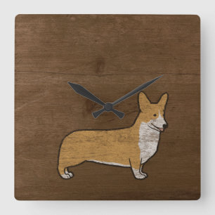 Pembroke Welsh Corgi Square Wall Clock
