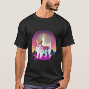 Pembroke Welsh Corgi Synthwave 80s Retrowave Aesth T-Shirt
