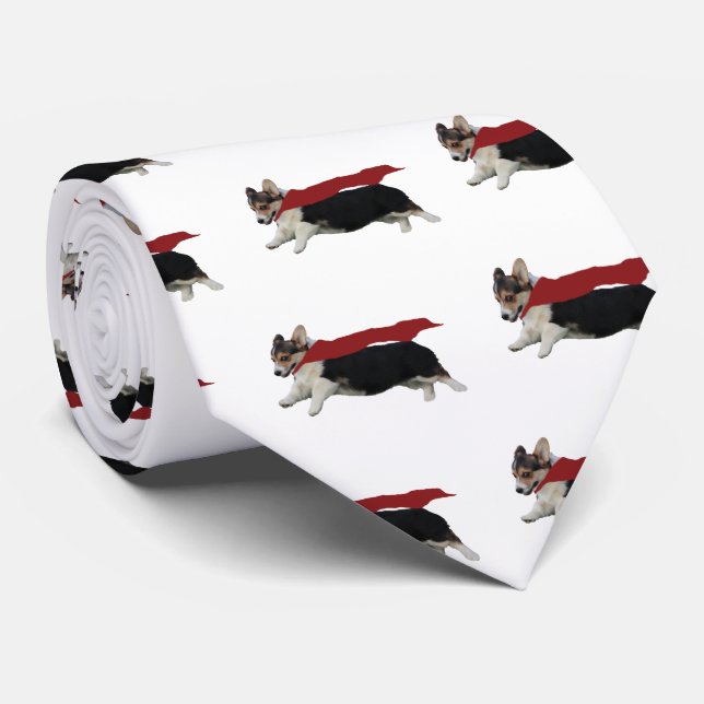 Pembroke Welsh Corgi Tie (Rolled)