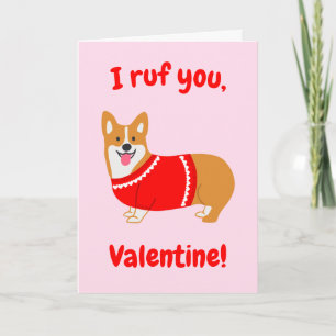 Pembroke Welsh Corgi Valentine Card