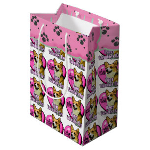 Pembroke Welsh Corgi Valentine's Day Medium Gift Bag