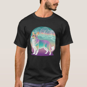 Pembroke Welsh Corgi Vaporwave Retrowave Aesthetic T-Shirt