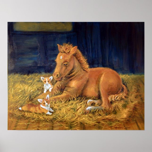 Pembroke Welsh Corgi Wall Print (Front)