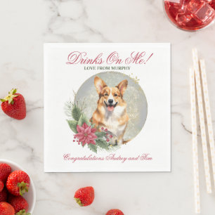 Pembroke Welsh Corgi Wedding Napkin With Photo