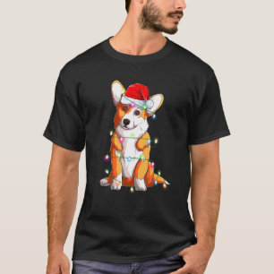 Pembroke Welsh Corgi Xmas Lighting Corgi Santa Chr T-Shirt