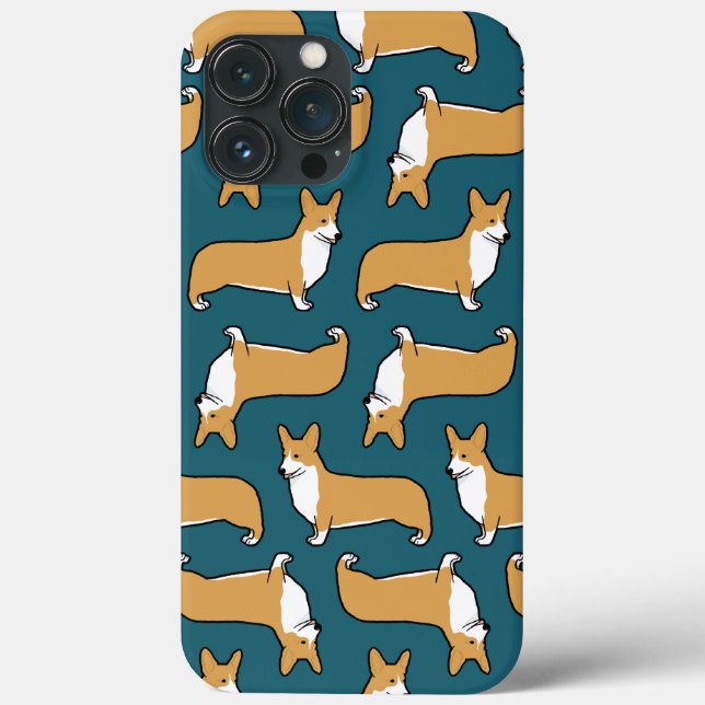 Pembroke Welsh Corgis Pattern | Cute Dog Lover's Case-Mate iPhone Case (Back)