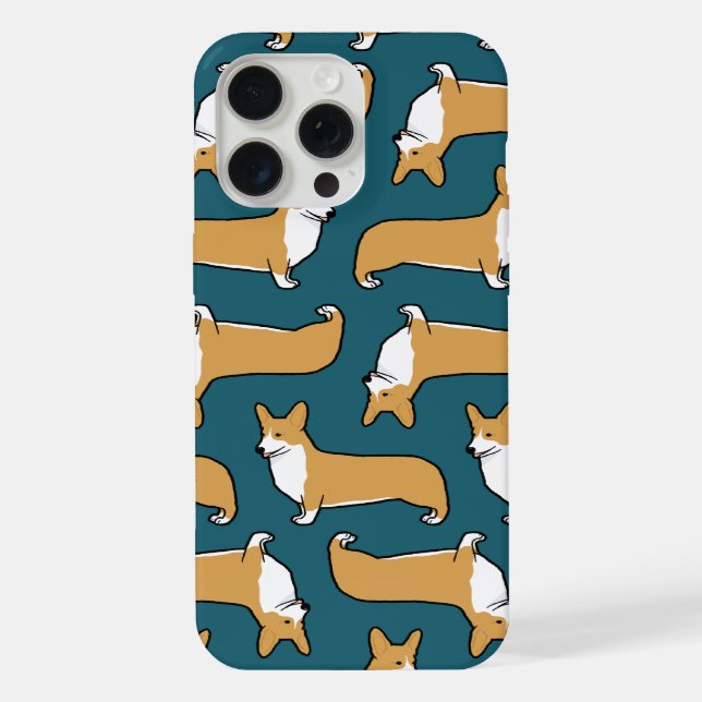 Pembroke Welsh Corgis Pattern | Cute Dog Lover's iPhone Case (Back)