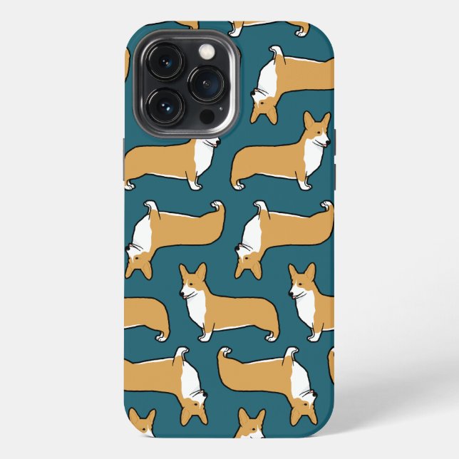 Pembroke Welsh Corgis Pattern | Cute Dog Lover's iPhone Case (Back)
