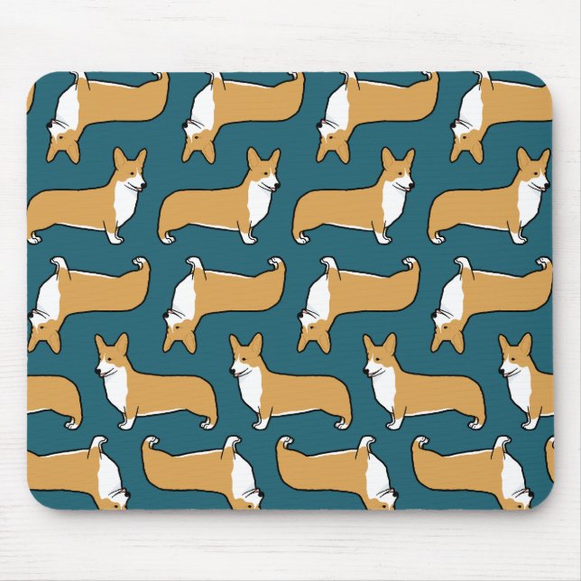 Pembroke Welsh Corgis Pattern Mouse Mat (Front)