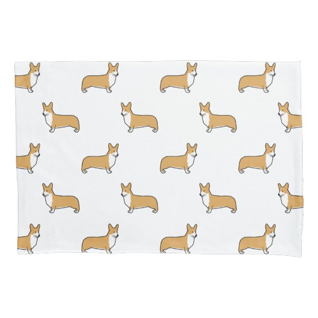 Pembroke Welsh Corgis Pattern Pillowcase (Front)