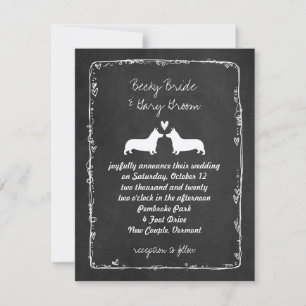 Pembroke Welsh Corgis Wedding Invitation
