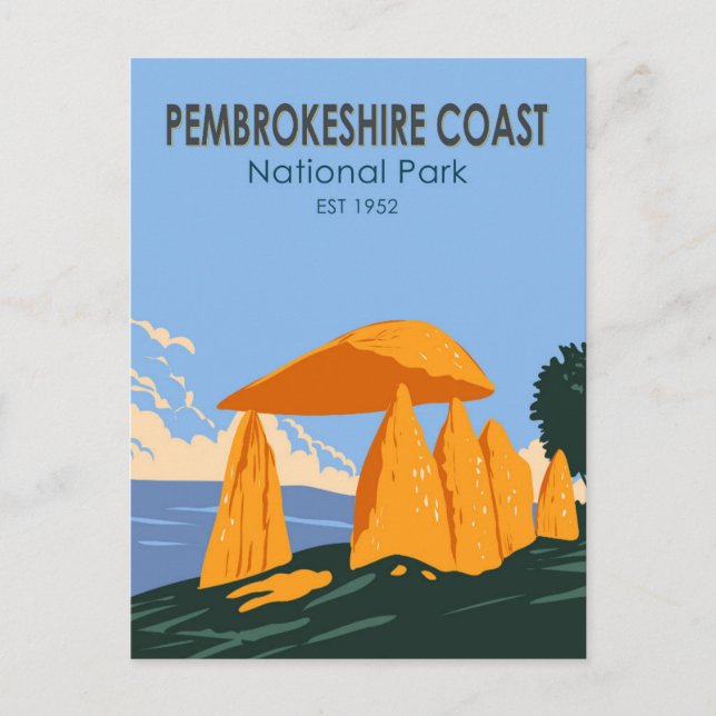 Pembrokeshire Coast National Park Pentre Ifan Postcard (Front)