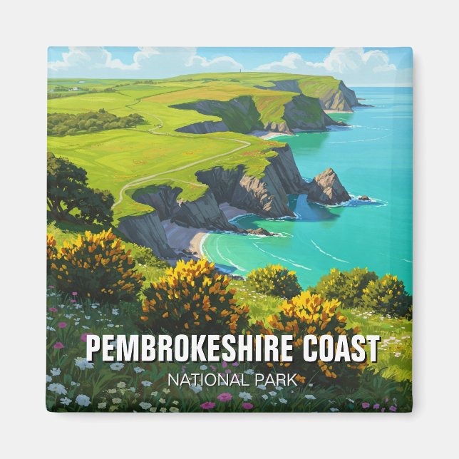 Pembrokeshire Coast National Park Wales Travel Magnet (Front)