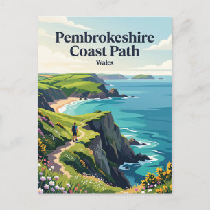 Pembrokeshire Coast Path Wales Postcard