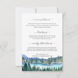 Pemi River Wedding Guest Information Announcement