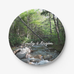 Pemigewasset River Bridge in New Hampshire Paper Plate
