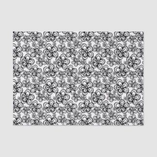 Pen and Ink Flowered Tissue Paper 