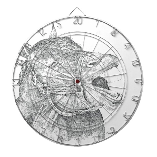 Pen and Ink Horse.png Dartboard (Front)