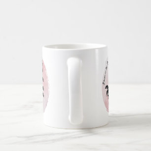 Pen and Ink Rose Drawing on Pink - Focus on Beauty Coffee Mug