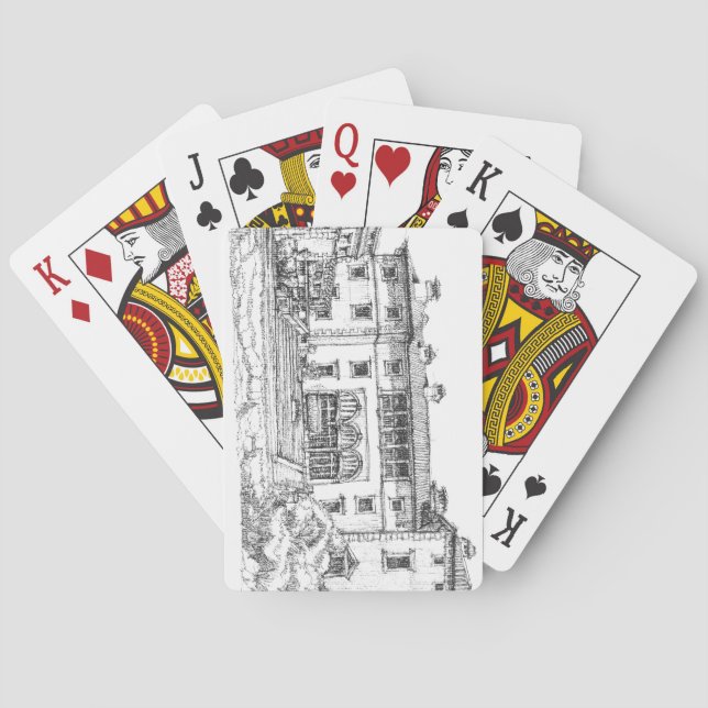 Pen and ink Vizcaya Playing Cards (Back)