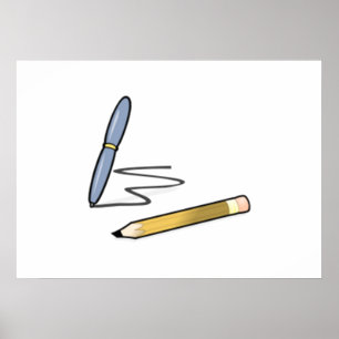 Pen and Pencil Poster