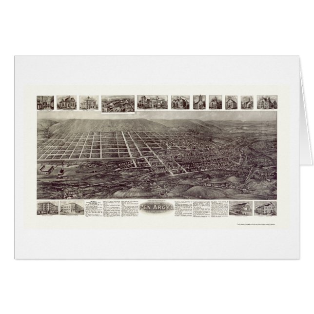 Pen Argyl, PA Panoramic Map - 1916 (Front Horizontal)