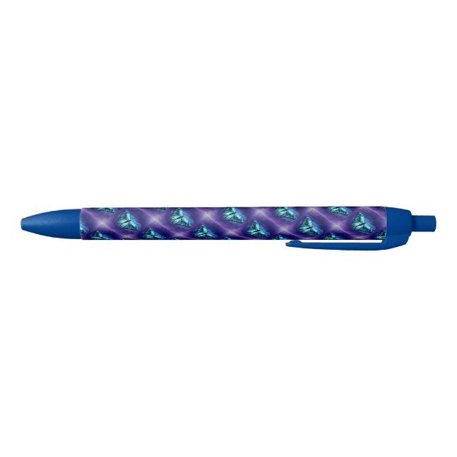 Pen/Blue Morpho Butterflies Black Ink Pen (Bottom)