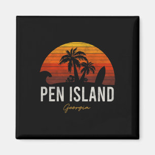 Pen Island Beach Georgia Ga Palms Vacation Surf Su Magnet