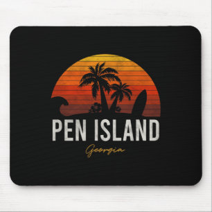 Pen Island Beach Georgia Ga Palms Vacation Surf Su Mouse Mat