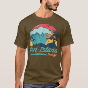 Pen Island Georgia Beach Summer Surfing Sunset Pal T-Shirt
