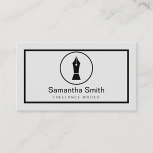 Pen Logo Freelance Writer and Calligraphy Writer Business Card