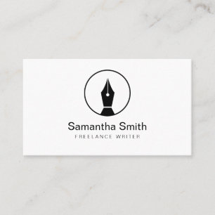 Pen Logo Freelance Writer and Calligraphy Writer Business Card