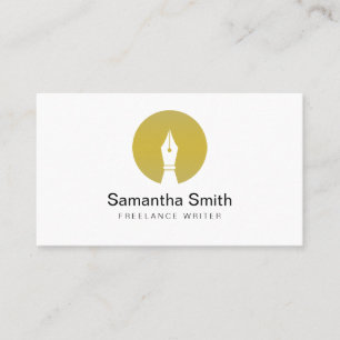 Pen Logo Freelance Writer and Calligraphy Writer Business Card