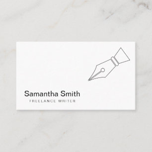 Pen Logo Freelance Writer and Calligraphy Writer Business Card