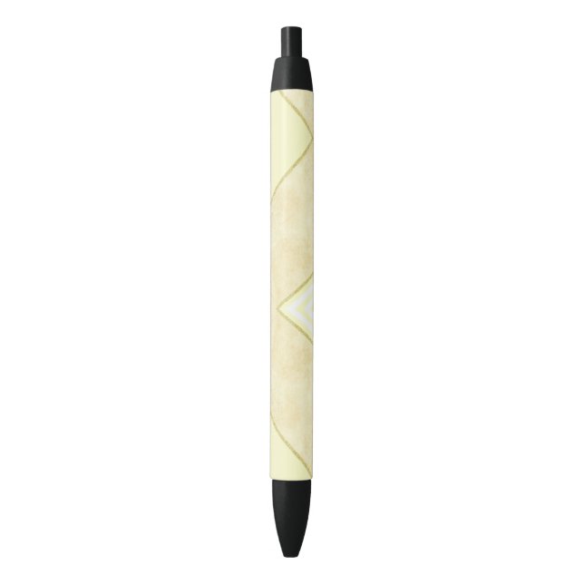 Pen Office and School Pen Beige Gold Stripe (Front Vertical)