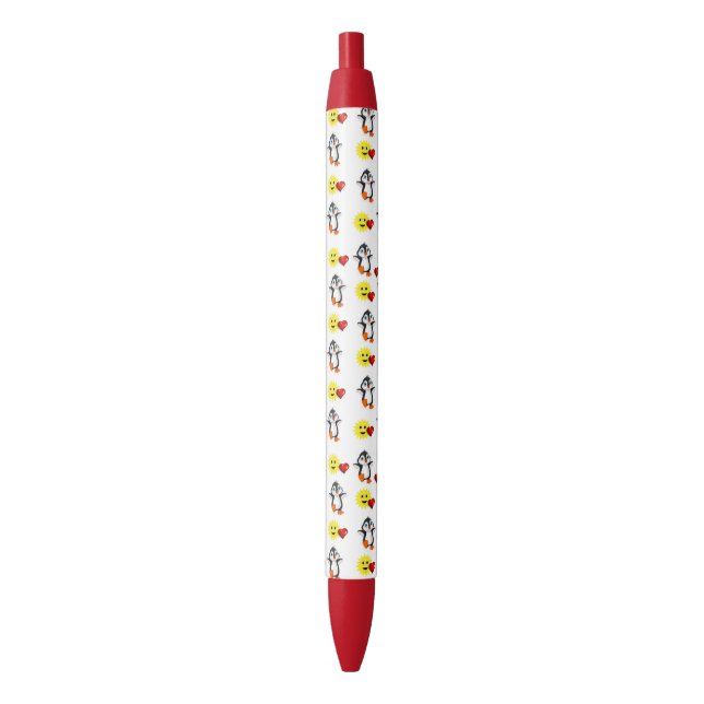 Pen Office and School Pen Penguin Valentine's Day (Front Vertical)