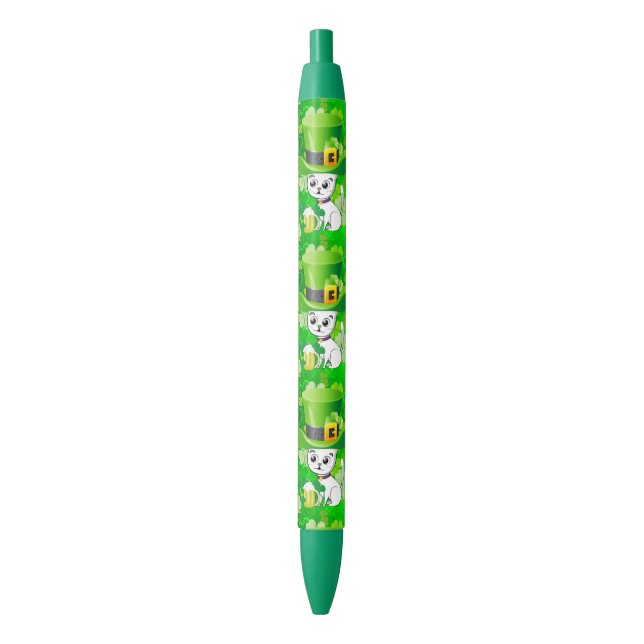 Pen Office and School Pen St. Patrick's Cat Beer (Front Vertical)