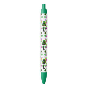 Pen Office and School Pen St. Patrick's Floral Cat