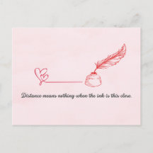 Pen Pal Valentine's Day Postcard