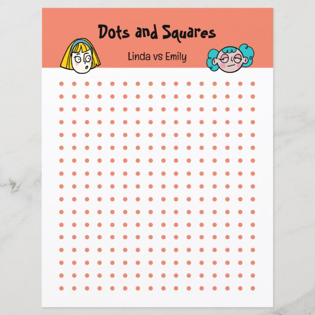Pen & Paper Dots Old School Game Fun Colourful (Front)