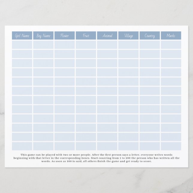 Pen & Paper Game for Family, Friends, Parties (Front)