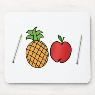 pen pineapple apple pen mouse mat