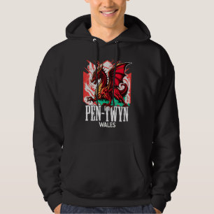 Pen-twyn Wales Welsh Flag Y Ddraig Goch Dragon Hoodie