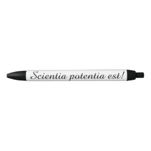 Pen with latin proverb (Knowledge is power!)