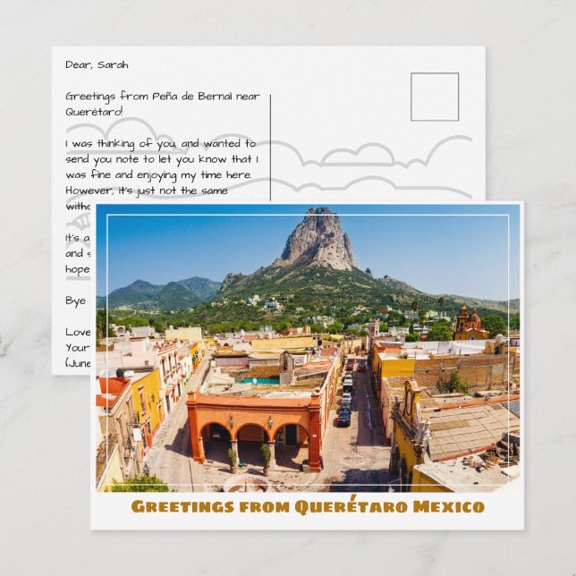 Peña de Bernal Near Querétaro Mexico Postcard (Front/Back)