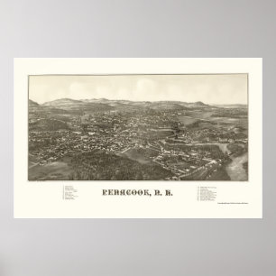 Penacook, NH Panoramic Map - 1887 Poster
