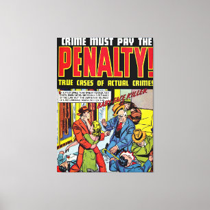 Penalty Baby Face Crime Vintage Comics Canvas Print
